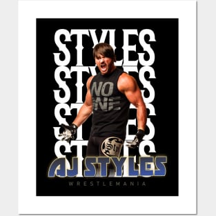 Wrestle Star aj styles Posters and Art